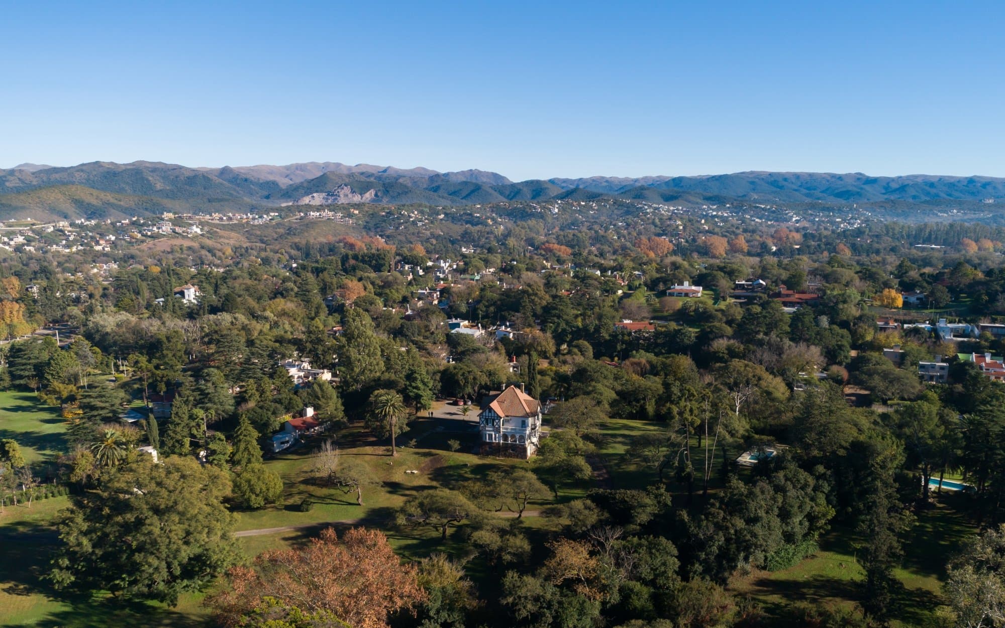 Vista aérea de Villa Allende, Córdoba